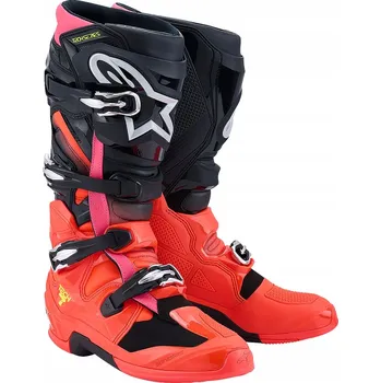 Moto obuv Boty Alpinestars Tech 7 černo/červeno/pink vel. 7 - 40,5