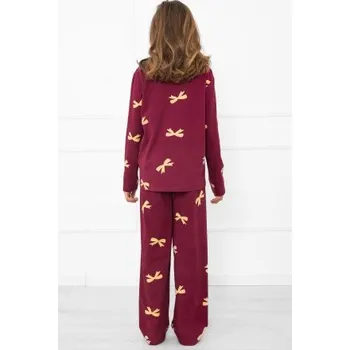 Dívčí pyžamo Dívčí pyžamo Italian Fashion Kwadro - bavlna Bordó 12 let