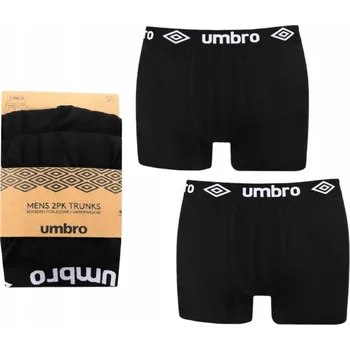 Pánské spodní prádlo UMBRO PÁNSKÉ BOXERKY SLIPY 2-PACK ČERNÉ vel.XL