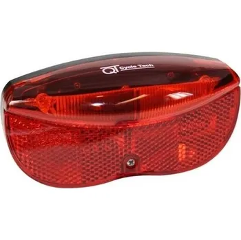 Cyklosvítilna Extend Zadní světlo QT Cycle Tech "E" odrazka na nosič 3led bat.