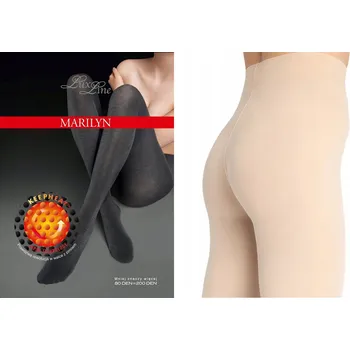 Dámské punčochy Punčocháče hladké Marilyn KEEP HEAT 80den béžová Creme velikost 5