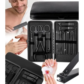 SADA NA MANIKÚRU 18 DÍLŮ PŘENOSNÁ STŘÍHACÍ SADA NA NEHTY NŮŽKY