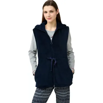 Dámské pyžamo Dámská elegantní fleecová vesta na zip Vamp 23359 blue velikost XL