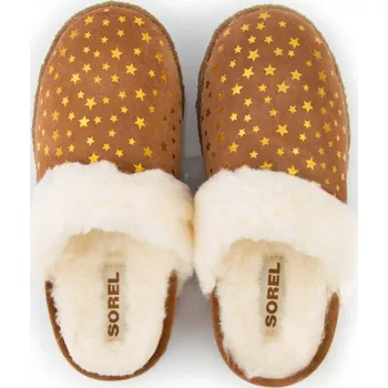 Pánské pantofle Dětské Papuče (bačkory) SOREL NAKISKA kožené teplé zimní pantofle hnědé vel. 33