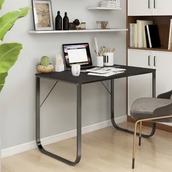 Psací stůl zahrada-XL Počítačový stůl černý 110 x 60 x 73 cm dřevotříska 30200