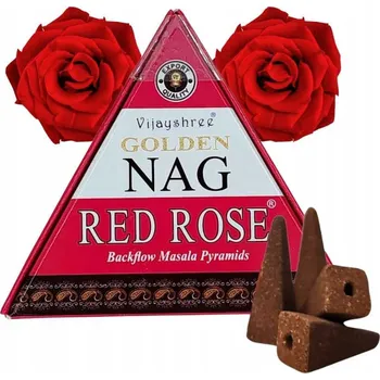 Čajovna Vonné kužely Backflow Jumbo Golden Nag - Červená Růže