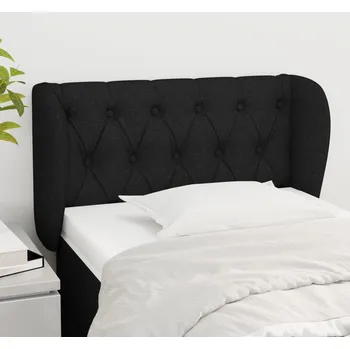 Čelo postele typu ušák černé 83x23x78/88 cm textil IM_3117456