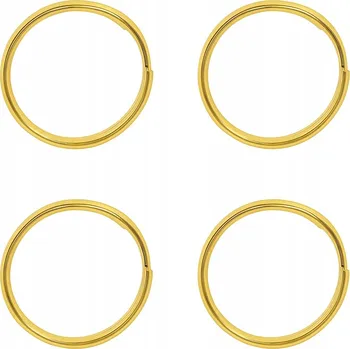 Kroužek na klíče 25 mm trojúhelníkový drát mosaz 4 ks LEVNĚ