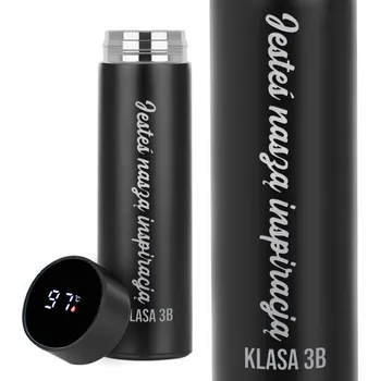 Termoska Termoska Smart LED Černý Dárek ke Dni učitelů Inspirace Třída Číslo