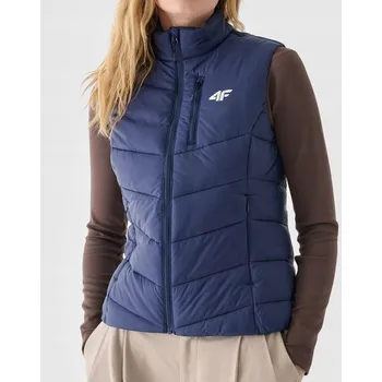 Dámská vesta 4F DÁMSKÁ VESTA VESTA S NÁPRSNÍ KAPSOU TMAVĚ MODRÁ F491 vel. S