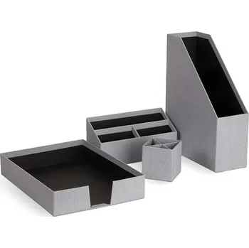 Psací stůl Sada organizérů na psací stůl Bigso Box of Sweden Hugo 4-pack 6154C6239 šedá 09X