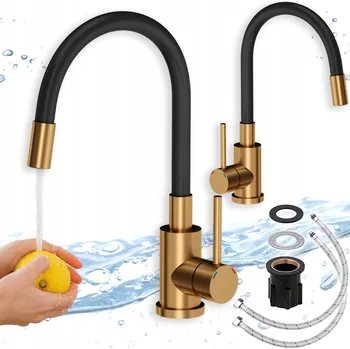 Vodovodní baterie Kuchyňská stojánková baterie APKOMFORT MARGARITE černá