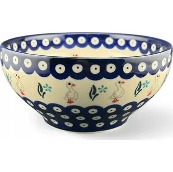 Miska na polévku 600 ml Husy, dekor 185 Ceramika Bolesławiec