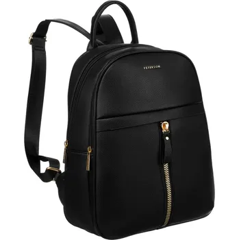 Městský batoh Velký, módní dámský batoh z ekologické kůže Barva: Černá