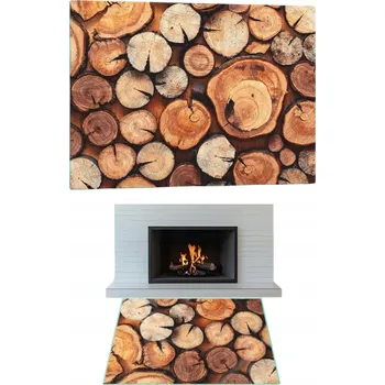 Obraz SKLO POD KAMNA TVRZENÉ SKLO PODLOŽKA ROZMĚR 65x60cm GRAFIKA DŘEVO