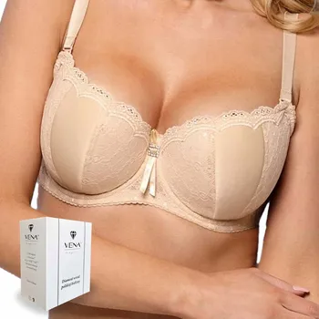 Podprsenka Vena podprsenka bardotka, balkonetka béžová velikost 70G