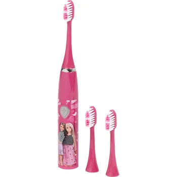 Elektrický zubní kartáček Mattel Dětský elektrický kartáček na zuby s nástavci Barbie