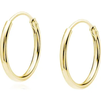 Náušnice Olivie Stříbrné 16mm KROUŽKY GOLD 7311 Ag 925; ≤0,6 g.