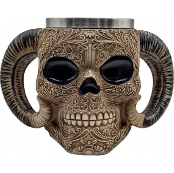 EPICKÝ PIVNÍ SKLENICE HRNEK RITUÁLNÍ NÁDOBA NEREZOVÁ OCEL 400ML LARP RPG