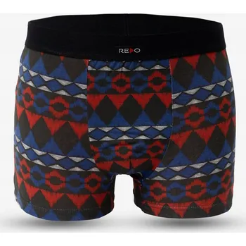 Pánské spodní prádlo Pánské boxerky BARVA SLIPY NA GUMIČCE Červené MyStars Zig Zag XXL