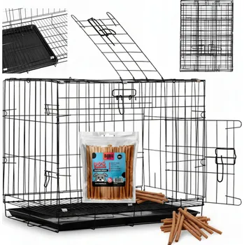 Obraz Skládací kennelová klec / kovový přepravka pro psa kočku "S" 58x50x42 cm