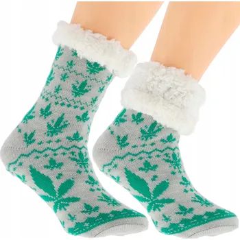 Dámské ponožky Ponožky Dámské Zimní Teplé S PODŠÍVKOU z MEDVÍDKA ABS THC 36-41