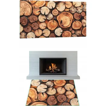 Obraz SKLO SKLENĚNÁ PODLOŽKA POD KAMNA, TVRZENÉ SKLO, ROZMĚR 52x35cm, GRAFIKA DŘEVA