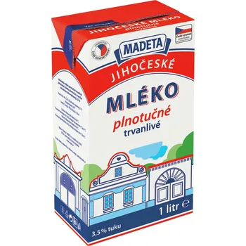 CZ distribuce MADETA Jihočeské mléko trvanlivé plnotučné 3,5 % 12 x 1 l