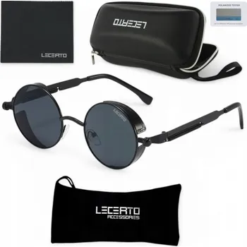 LECERTO SLUNEČNÍ BRÝLE POLARIZAČNÍ LENONKY STEAMPUNK SADA