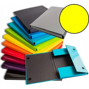 Pořadač/Desky s chlopněmi a suchým zipem 2 cm Barbara žlutý