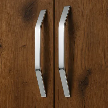 Nábytkové kování Rujzdesign Úchytka DANIELA / Lesklý chrom 160 mm