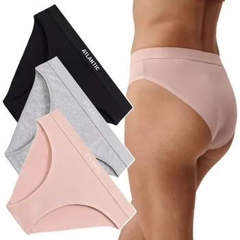 Kalhotky KALHOTKY DÁMSKÉ Atlantic 3CLP-012 Sportovní kalhotky z bavlny 3-PAK - L