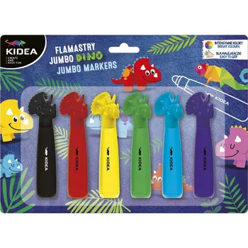Jumbo Dino Kidea Fixy 6 barev