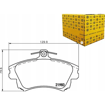 Brzdová destička BRZDOVÉ DESTIČKY PŘEDNÍ SMART HELLA