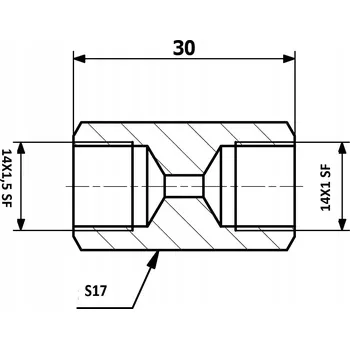 Brzdová hadice BRZDOVÁ SPOJKA vnitřní závit 14x1,5 SF + vnitřní závit 14x1 SF [85-18]