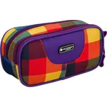 Dvoukomorový polyesterový školní penál zdobený kočičím vzorem Barva (Varianta): 98