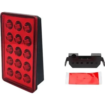 F1 styl LED brzdové pilotní světlo 12V 15LED zadní koncové světlo s automatickým blikáním výstražné signální světlo pro auto SUV motocykl červená