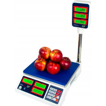 Průmyslová váha OBCHODNÍ VÁHA S CEJCHEM 6KG KALKULAČNÍ S VÝSUVNÝM DISPLEJEM PRO OBCHOD