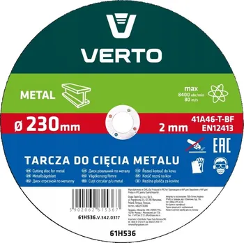 Řezný kotouč Řezný kotouč na ocel Verto 61H536 230 x 22,2 mm