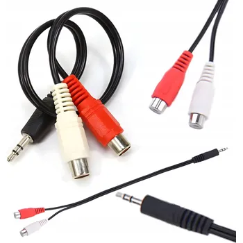 Audio kabel Kabel SwiatKabli 3D3-01-246 minijack (3,5 mm) na 2x RCA (cinch) 0,15 m