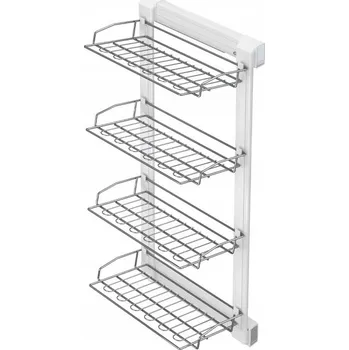 Botník Boční botník 4řadý pravý s s tlumením dovírání plný výsuv BÍLÝ STARAX