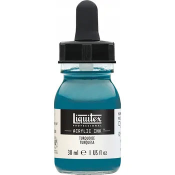 Vodová barva Tyrkysová akrylová barva Liquitex Ink 30 ml (odstín 287)