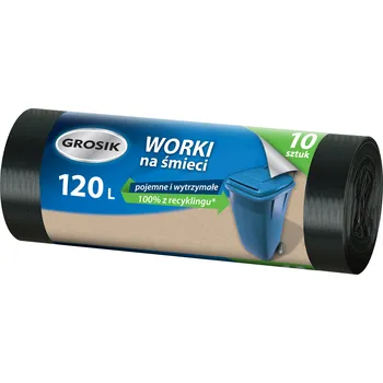 Pytle na odpadky GROSIK Pytle na odpadky 120L 10 KUSŮ EXTRA SILNÉ