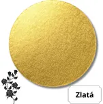 Dortová podložka teplá zlatá - 30 cm, výška 12 mm Květinový vzor růže
