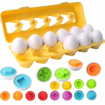 Dřevěná hračka SADA PRO VÝUKU POČÍTÁNÍ A BAREV Montessori vzdělávací hračka TŘÍDIČ Vejce