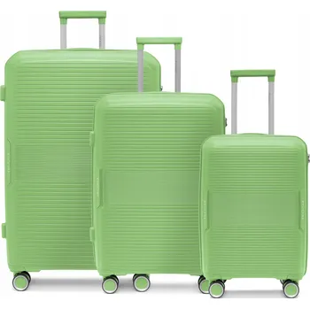 PUCCINI Sada 3 CESTOVNÍCH KUFRŮ PP 4 Kolečka Tvrdé 3v1 PP029-5