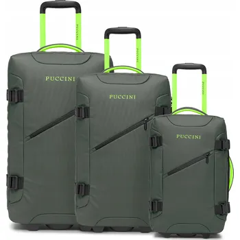 PUCCINI Sada CESTOVNÍCH KUFRŮ Měkké Kufry na Kolečkách 3v1 EM50249-5D