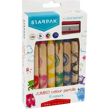 Pastelka Pastelky jumbo 12 barev + ořezávátko STARPAK