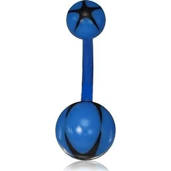 Piercing Piercing do pupiku modrý 83 (Piercing banán)