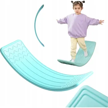 Dřevěná hračka Balanční deska Wobble - tyrkysová